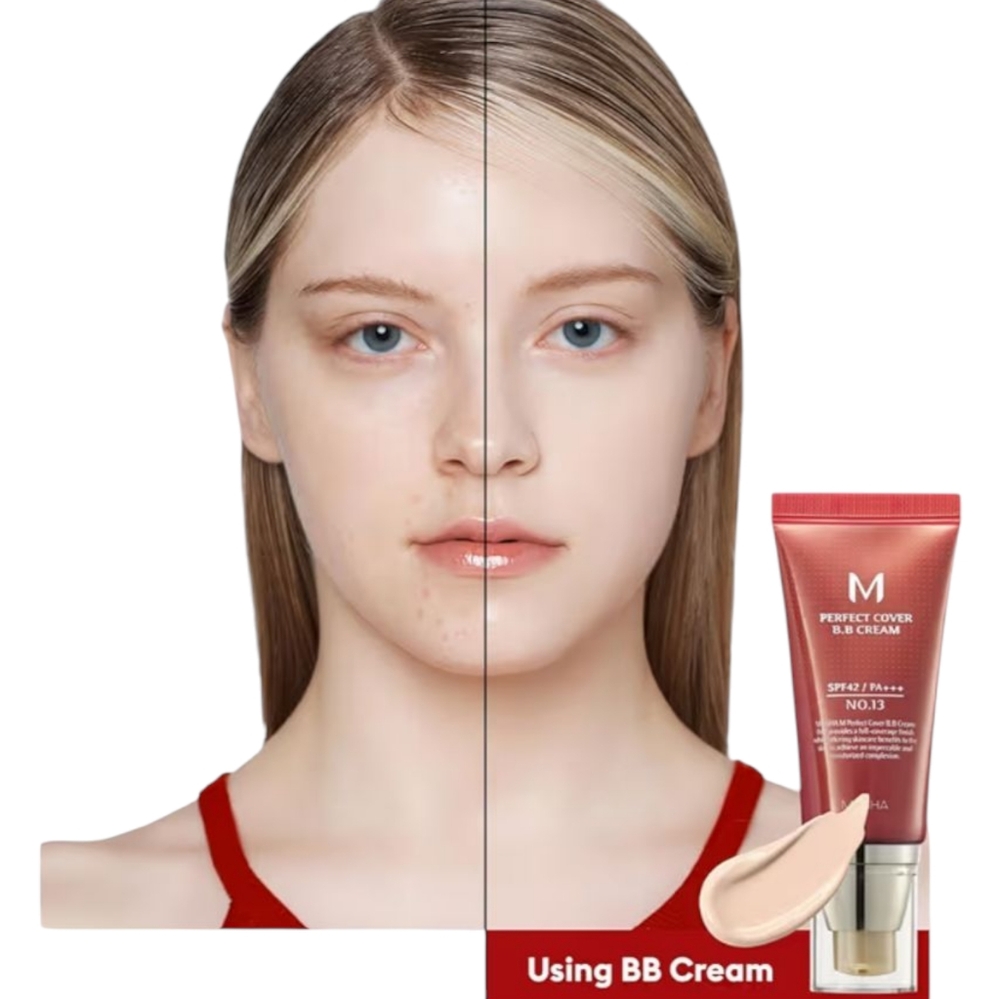🔥MISSHA M Perfect Cover BB Cream No.13 Bright Beige Fair Cool Undertone SPF 42